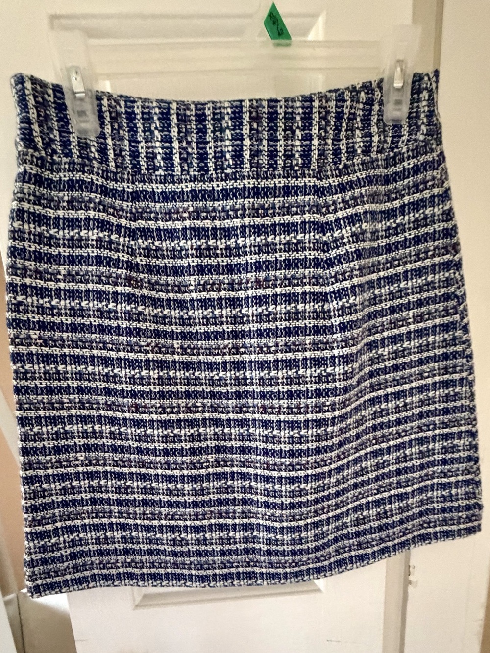 Loft Tweed mini skirt, navy, black, white, size 2, NWT - Picture 8 of 10